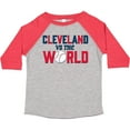 thumbnail image 3 of Inktastic Cleveland Vs. the World Blue and Red with Baseball Boys or Girls Toddler T-Shirt, 3 of 5