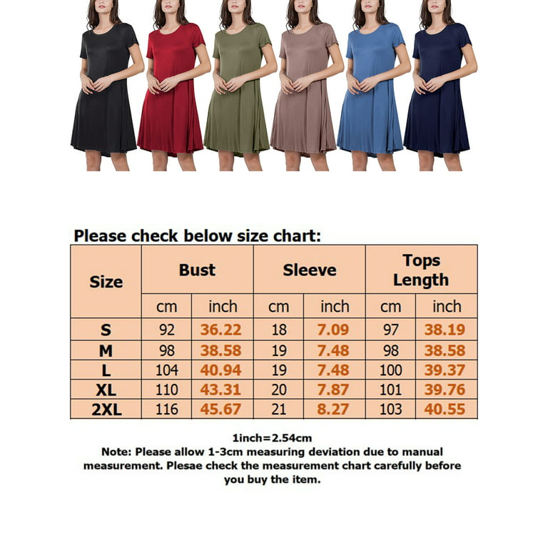 Avamo Women Summer Boho T Shirt Dress Short Sleeve Beach Cover Up Short  Sleeve Pockets Dress Dark Blue L(US 12-14) 