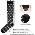 thumbnail image 3 of GZHJMY 1 Pair Black and White Polka Dot Compression Socks for Women Men, Knee High Stocking for Running,Athletic,Medical, 3 of 7
