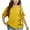 Yellow, variant on Awdenio New Summer Fashion Tops for Women 2024, Ladies Fashion Solid Color Round Neck Snap Button Loose Tops Yellow XL