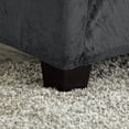 thumbnail image 3 of Great Bay Home Stretch Velvet-Plush Washable Ottoman Slipcover  (Ottoman XL, Dark Grey), 3 of 5