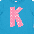 thumbnail image 4 of Inktastic Pink and White Polka Dots Letter K Boys or Girls Toddler T-Shirt, 4 of 5