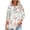 White#2, variant on Viikei Long Sleeve Shirts for Women,Women Casual Summer Printed T-shirt Quarter Sleeve Round Neck Ruched Pullover Blouse Tops White S