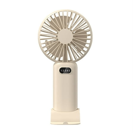

Ranliy Mini Handheld Fan Portable Foldable Usb Fans with Smart Led Digital Display Quiet Small Desk Fan with 5 Speed for Office Outdoor Sport Home Traveling