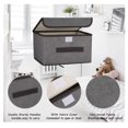 thumbnail image 7 of Topboutique 3 Pack Foldable Storage Boxes with Lids, Collapsible Storage Bin with Handle, Foldable Fabric Storage Cubes，Fabric Storage Basket Organiser Box for Wardrobe, Closet, Shelf, Office (Grey), 7 of 7