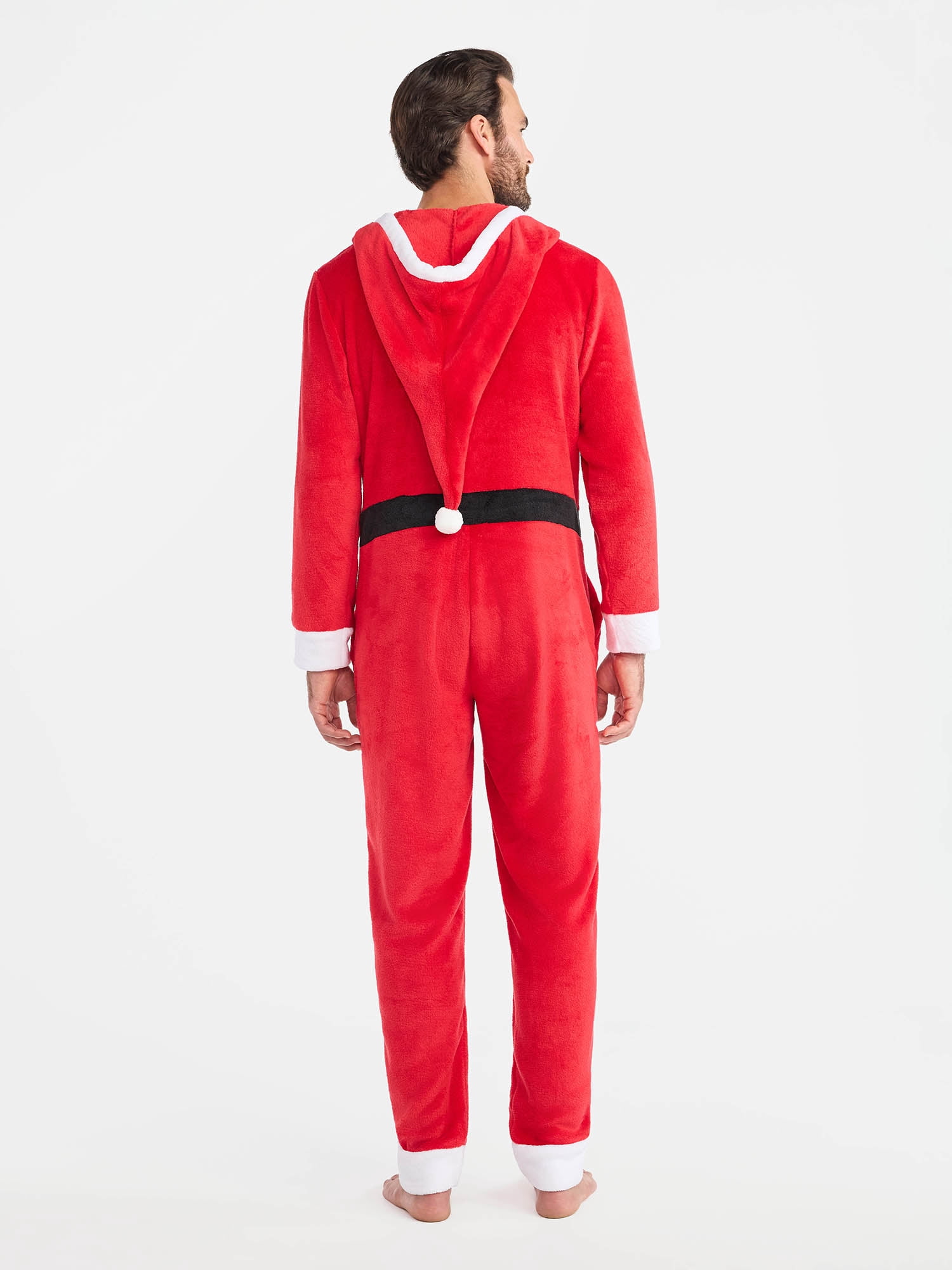 Christmas Men's SatnaCon Santa Suit One-Piece Union Suit from Holiday Time, Sizes M-XL
