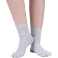 thumbnail image 5 of Kiibsot 4 Pack Flip Flop Socks Split Toe Socks Japanese Tabi Socks for Men Women, 5 of 7
