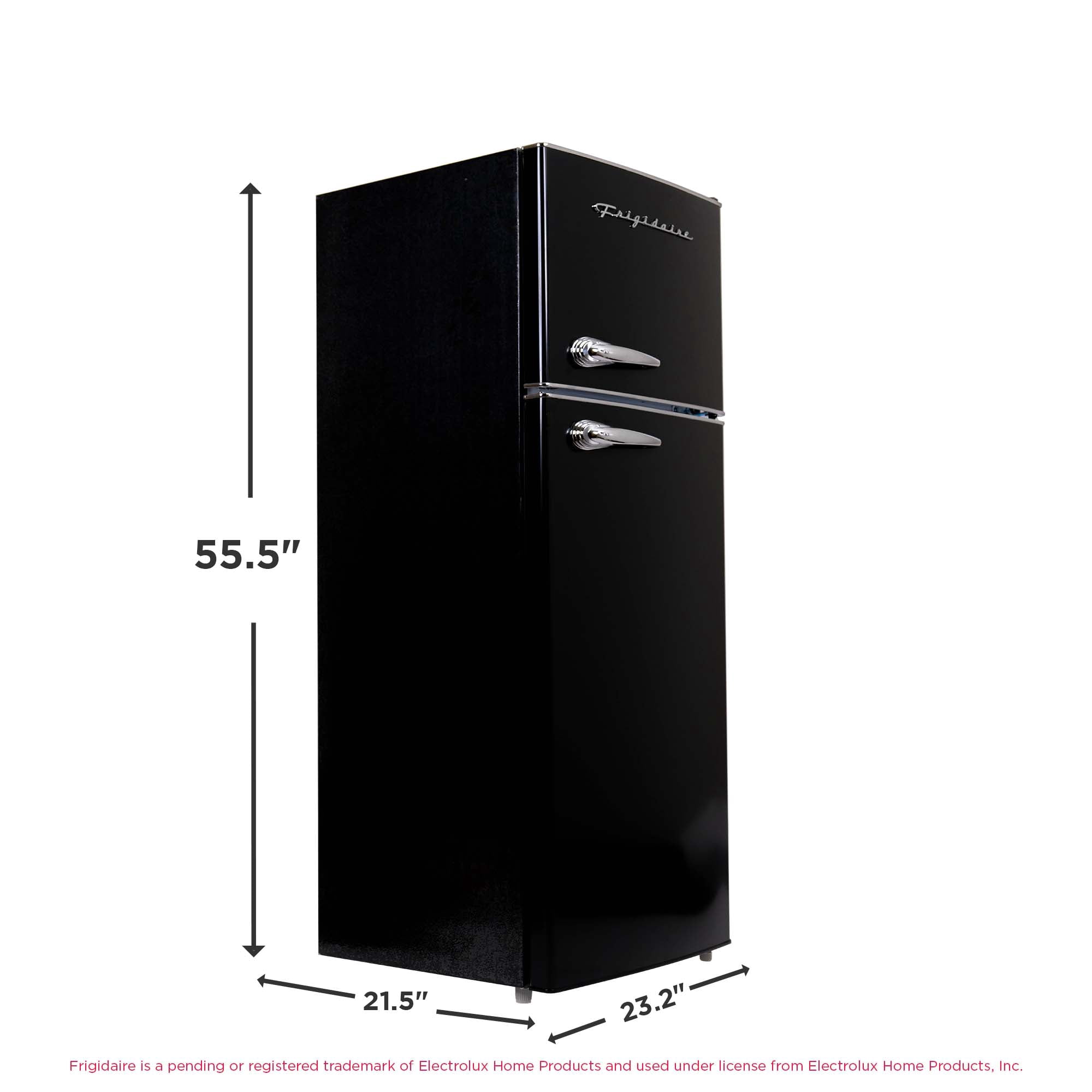 Frigidaire 7.5 Cu. ft. Top Mount Retro Refrigerator, Apartment-Size Fridge in Black