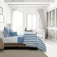 thumbnail image 4 of Denim Stripes Blue/Ivory Duvet Cover Set Twin, 4 of 5