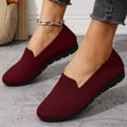 thumbnail image 2 of oqasdz Casual Shoes for Women Breathable Knit Solid Color Slip On Shoes with Soft Sole Lightweight Comfort Walking Loafers Versatile Summer Outdoor, 2 of 5