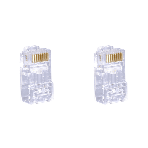 100x 8P8C UTP RJ45 Cat6 Conector Red Cristal Cabezas Enchufe Modular