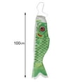 thumbnail image 4 of 40-110cm Length Japanese Satin Carp Windsock Colorful Decors 100cm Green, 4 of 8