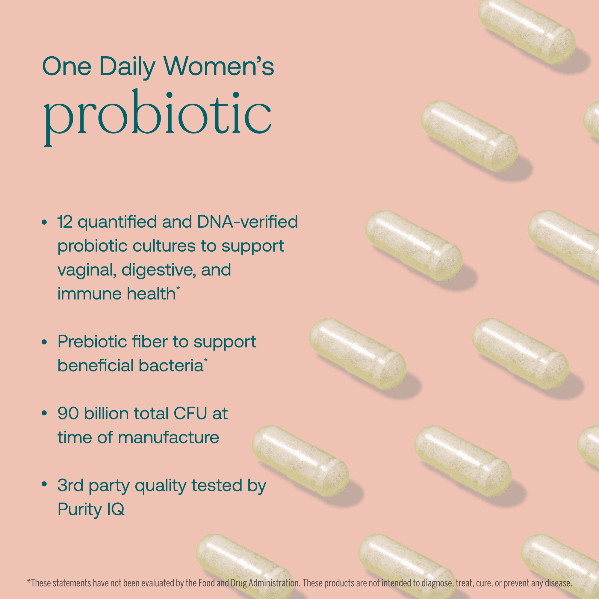 True Grace One Daily Women’s Probiotic - Vaginal & Gut Health - 60 Vegetarian Capsules