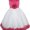 Pink, variant on Girls Dress White Pink Flower Wedding Bridesmaid Christmas Holiday Kids 2-3