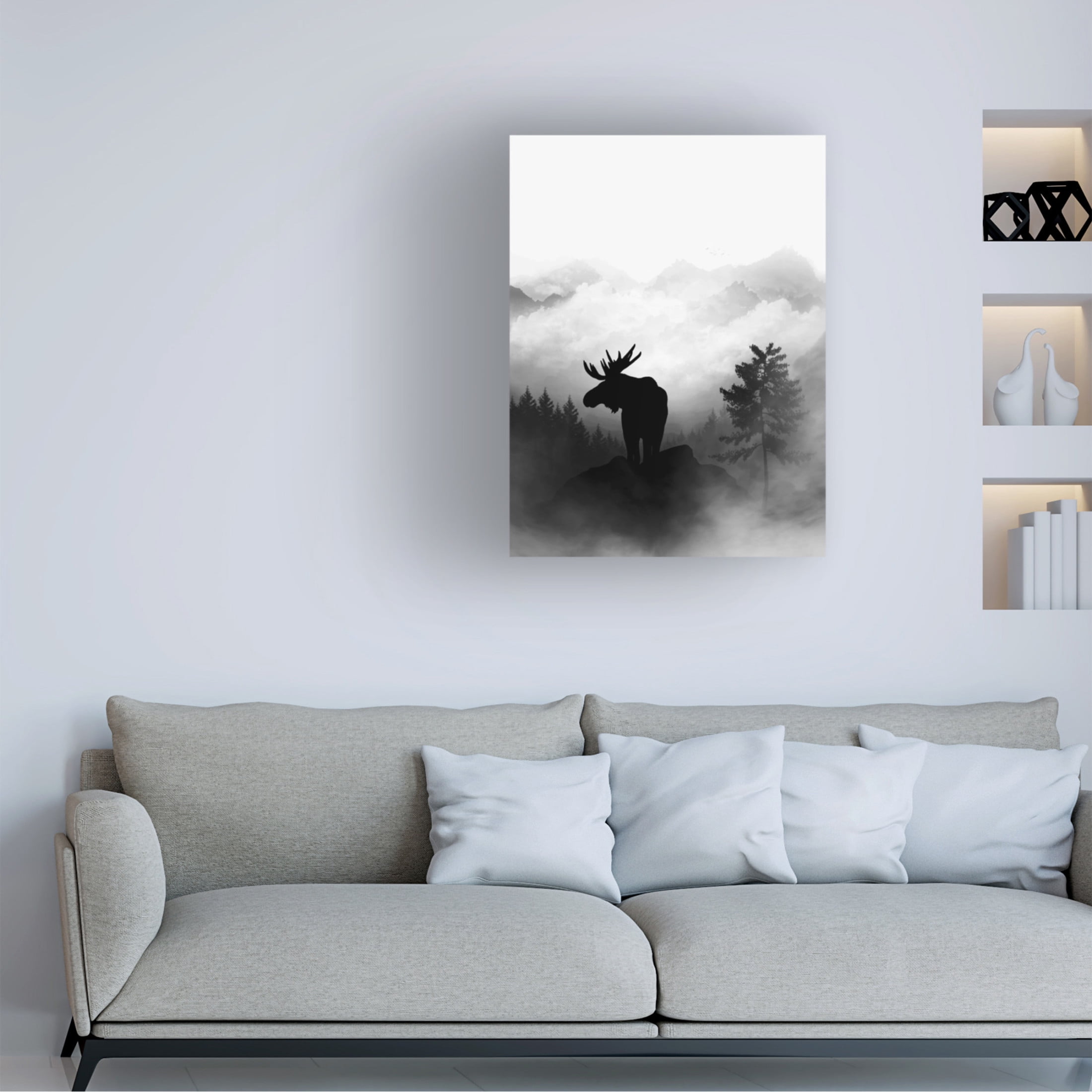 Trademark Fine Art Gabriella Roberg Moose Canvas Wall Art