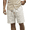 1 White, variant on COOFANDY Men's Linen Shorts Classic Fit Summer Casual Beach Shorts Packs