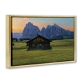 thumbnail image 2 of Stupell Industries Farmhouse Solitary Cabin with Looming Cliffs Gold Floating Frame Canvas Art, 25 x 17, by Renel Peters, 2 of 8