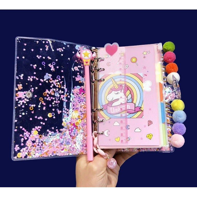 New Unicorn Notebook Journal Diary Book Travel Notes Book Cute Kawaii Daily  Notepad School Supplies with Pen, Unicorn Stickers Gift for Girls Kids Teen  A6 Size Luxury Pack 