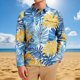 thumbnail image 4 of Ceisia Men's Regular-Fit Tropical Plant Print Long-Sleeve Button-Down Shirt for Spring/Summer Gift, 4 of 7