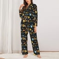 thumbnail image 2 of Balery Basketball Conjunto de Pijama con Estampado para Mujer, Conjunto de Dos Piezas con Manga Larga, Ropa de Dormir Suave con Bolsillos, Pijamas Cómodos-X-Large, 2 of 7