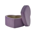 thumbnail image 4 of Rustic Manor Kristina Velvet Heart Shaped Storage Ottoman, Purple, 4 of 8