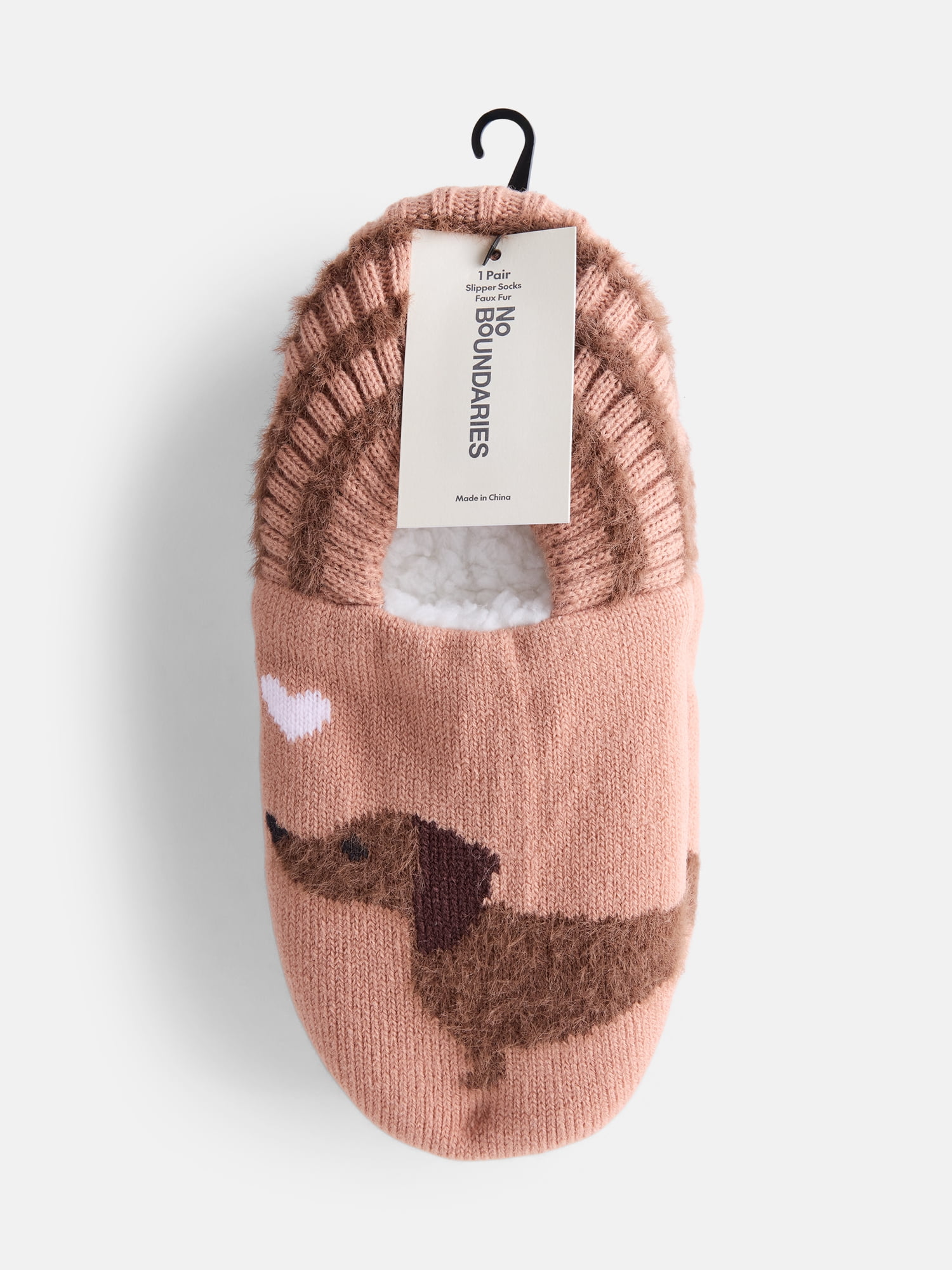 No Boundaries Women's Slipper Socks, 1 Pair, Shoe Sizes 7.5-9