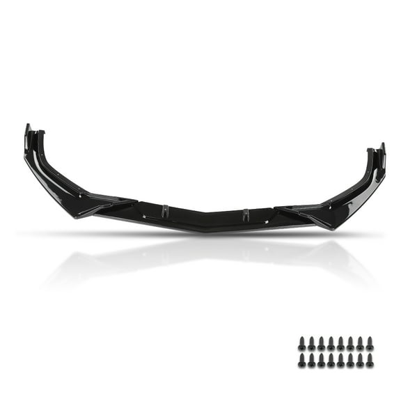Front Lip Splitter Fit For 2016-2020 Honda Civic Sedan 4-Door Glossy Black