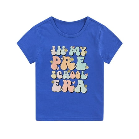 

GEZHEN Preschool Shirt Toddler Kids Preschool Tee First Day Of School Shirt Girls Boys School Outfit Tops 2-3 Years