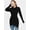 黑色, variant on Women’s Long Knit Hooded Sweater Top – Soft Ribbed Pullover Hoodie with Front Pocket, Casual Cozy Fall Winter Tunic for Leggings
