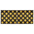 thumbnail image 3 of Yellowand Black Grid Pattern Tier Curtains Tier Kitchen Living Room Bedroom Balcony 2 Panels 27x24 Inch, 3 of 9
