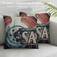 thumbnail image 3 of Qinduosi Decoration Throw Pillow Cushion Covers ,,Clapboard, and Movie Time Banner Sign Print Pillows Home Decor Couch Pillow Case White, 3 of 5