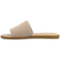 thumbnail image 3 of Journee Womens Prisilla Linen Slip On Flat Sandals, Widths Available, 3 of 10