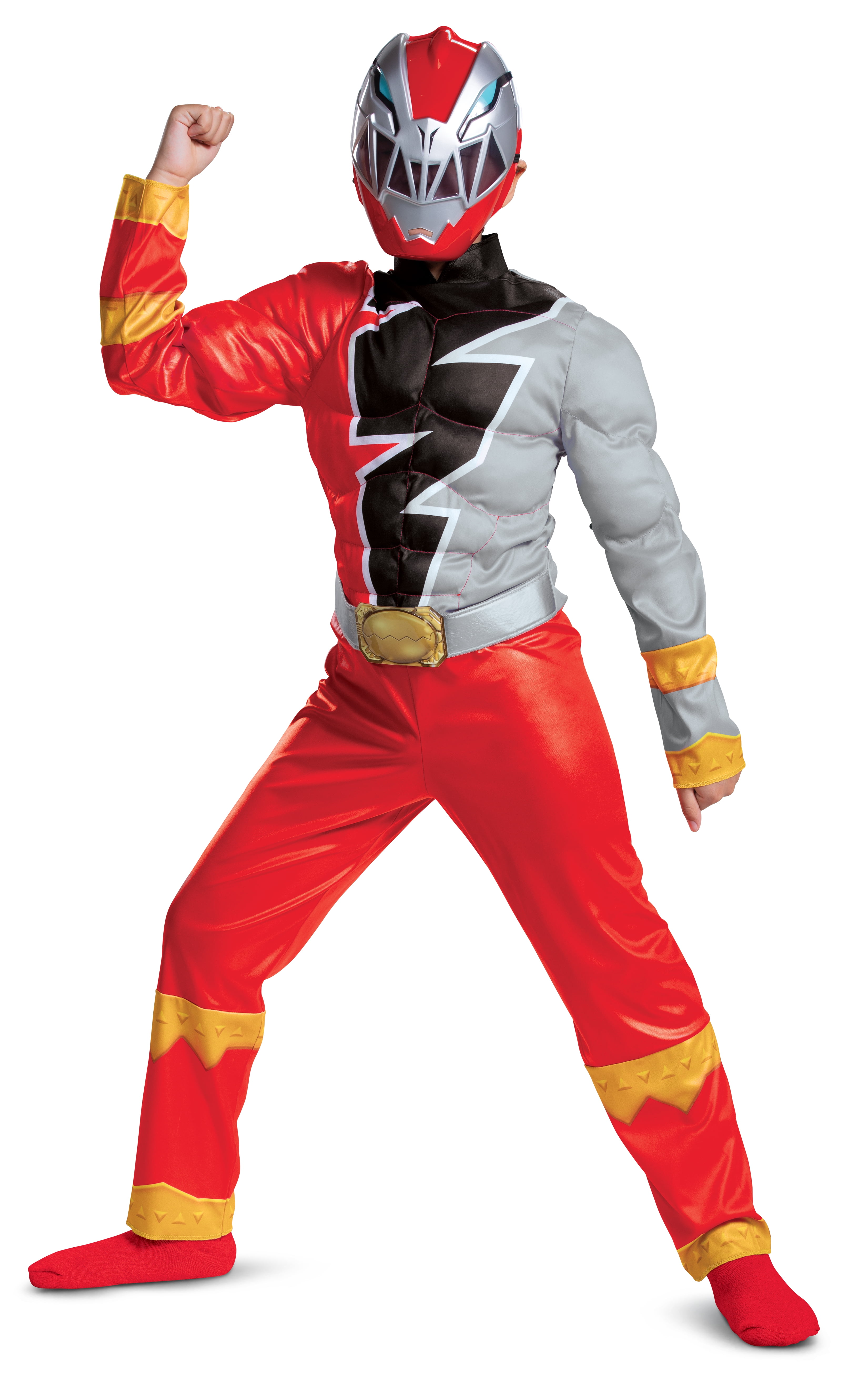 Disguise Power Rangers Red Ranger Dino Fury Classic Muscle Child Halloween Costume