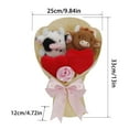 thumbnail image 4 of LEWEEN Cow Bouquet Plush Toy for Valentine's Day, 13 Inch Medium Cow Plush with Heart Accents, Pink Satin Bow, Soft and Cuddly, Great for Gifts and Home Decor, 4 of 10