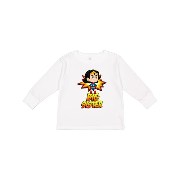 Inktastic Big Sister Superhero Girls Long Sleeve Toddler T-Shirt