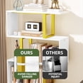 thumbnail image 6 of Dextrus 5-Tier S-Shape Bookshelf, Modern Wood & Metal Bookcase for Living Room, Bedroom, Home Office – Gold, 6 of 11