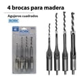 thumbnail image 2 of Kit Broca Para Agujeros Cuadrados Rork Madera 4 Piezas MRK-043, 2 of 6