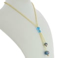 thumbnail image 2 of GlassOfVenice Murano Glass Fiorato Ball Tie Necklace - Sky Blue, 2 of 5