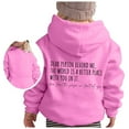 thumbnail image 1 of PMVFHDE Liquidation Automne Sweat à Col Rond Sweat à Capuche pour Filles Manches Longues Sweat Graphique Mignon pour Enfants Rose,150, 1 of 5