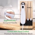 thumbnail image 6 of NutriChef 2 Blade Serrated Electric Kitchen Knife w/ Butcher Block Storage Tray, 6 of 6