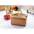 thumbnail image 2 of LOLIPPYY Bolsa Para Almuerzo De Ratán Khaki Con Aislamiento Resistente Y Con Cremallera, 2 of 8