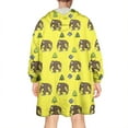thumbnail image 2 of Wearable Oversized Blanket,Yellow Bigfoot and Tree Pattern Wearable Blanket Hoodie for Adults,Cozy Hooded Blankets with Super Pockets,Super Warm Fuzzy Pullover for Women & Men, 2 of 6
