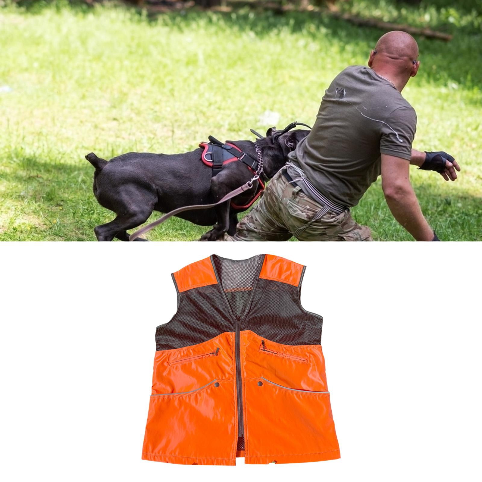 Stgfyxgs Summer Dog Handler Training Vest with 6 Large Pocket Waterproof Fishing Vest Size M