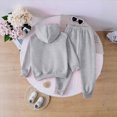 thumbnail image 6 of Gibobby Toddler Baby Girl Clothes 3 6 9 12 18 24 Months Fall Outfits Long Sleeve Sweatshirt Tops + Pants Set Gitls Casual Outfit(2-3 Years,Grey), 6 of 6
