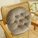 thumbnail image 5 of Cojín redondo de lino | Cojín de tatami transpirable para verano | Relleno de fibra de poliéster suave y grueso | Cojín multicolor para silla perezosa para dormitorio y sala de estar, 5 of 6