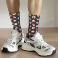thumbnail image 6 of Hirioo Holiday Gingerbreads Pattern Adult Middle Tube Socks Breathable Sock Non-Pilling,Contrasting Color Design, 6 of 6