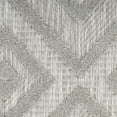 thumbnail image 3 of Nourison Versatile Solid Diamond Indoor Outdoor Flatweave Runner Rug Silver Grey 2' x 6', 3 of 8