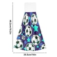 thumbnail image 3 of Blue Stars Football Pattern Hand Towels 2 Pack Quick Dry Velvet Soft with Velcro Kitchen Bath 14x18in, 3 of 7