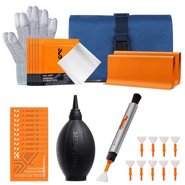 Kit de limpieza de lentes de cámara K&F Concept 32 en 1 para réflex digital