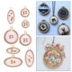 thumbnail image 5 of Mini aro de DIY colgante de Mini collar de artesanías, para la artesanía del marco y el colgante 8 piezas B Gloria aros de bordado, 5 of 9